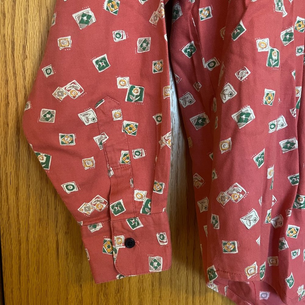 Vintage Japanese Button-Down Patterned Funky Shir… - image 8